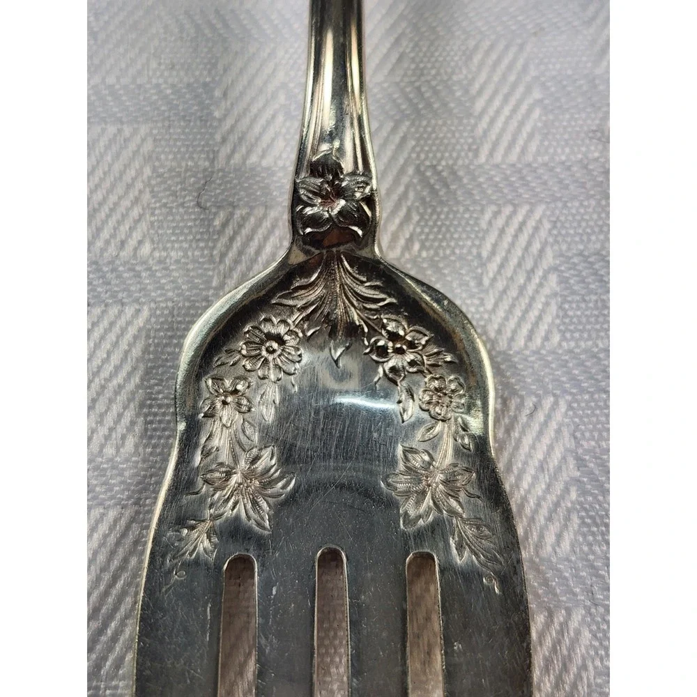 1910 Wm Rogers Silverplate Fork Ornate VICTORIAN